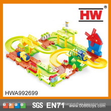 2015 Hot Selling funny 43pcs self-assembly large toy train for kids